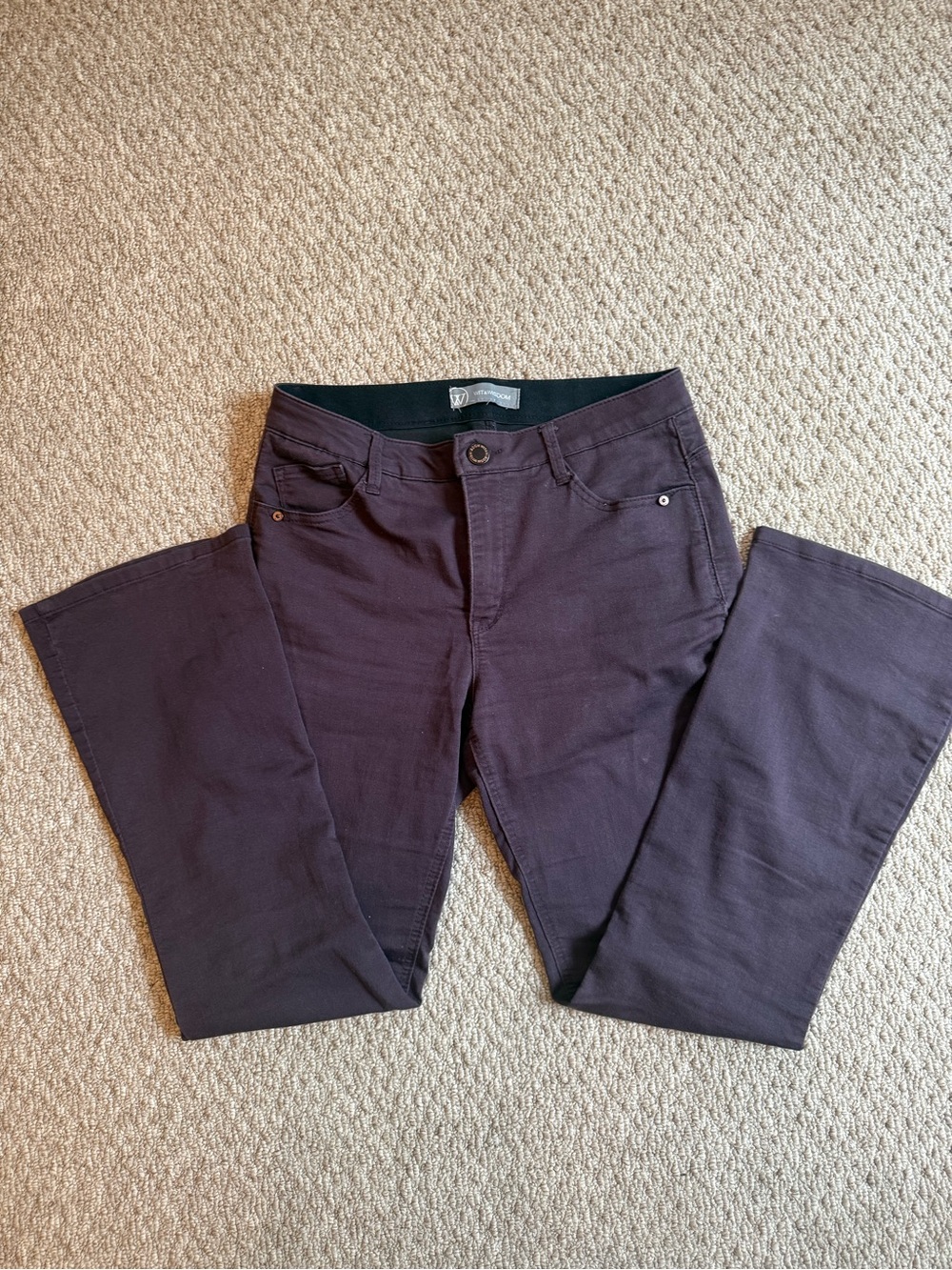 Wit & Wisdom Boot-Cut Jeans in Deep Purple/plum